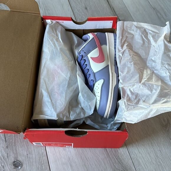 Nike Dunk Low indigo haze Women's Size 6.5 Men's 5 in lavender/pink NWT in box - Picture 9 of 12